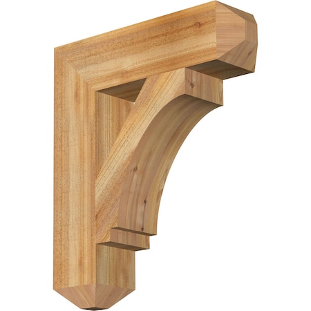Ekena Millwork Imperial Craftsman Rough Sawn Bracket, Western Red Cedar, 6"W x 24"D x 28"H BKT06X24X28IMP04RWR